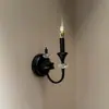 [Transfronterizo] Candelabro de Sala de Estilo Campestre Francés Todo Cobre, Lámpara Vintage de Arte en Hierro para Comedor Estilo Campestre Americano, Luz de Dormitorio