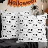 Funda de Almohada de Calabaza de Halloween en Stock, Cojín de Sofá Acolchado Bicolor, Textil para el Hogar Recomendado Transfronterizo, Decoración para Fiestas Navideñas