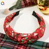 Faixa de Cabeça de Natal Transfronteiriça Qiyue Faixa de Cabeça com Galhos de Rena Decorações de Natal Fivela Plástica para Cabeça de Crianças Decoração de Festa