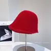 Gorro de Lana de Punto de Color Sólido con Borde Enrollado Estilo Japonés para Mujer, Versátil Sombrero de Pescador Cubo Artístico de Invierno, Cálido y Acogedor, Tendencia
