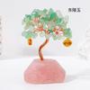 Enfeites de Árvore de Cristal Donghai Base de Pedra Bruta de Cristal Rosa Natural Ametista Cristal Rosa Citrino Cascalho Árvore da Fortuna