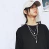 Marca Tendência Nacional Hip Hop Moderna Colar de Espinho Joias Masculinas e Femininas Estilo Hong Kong Corrente de Calça Masculina e Feminina Preto Escuro