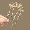 Pasador de Mariposa con Pedrería Herramienta para Moño Palillo para el Pelo de Cuatro Puntas Pasador de Pelo Inserto para el Pelo Peine Pinza para el Pelo en Forma de U Accesorios para el Cabello Mujer