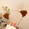 Pinza para el Cabello de Reno Navideño para Mujer Pinza para el Cabello de Fiesta Festiva Accesorio para el Peinado Accesorios de Disfraz Cosplay Lindo Doble Pinza Accesorios para el Cabello