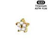 Opal Zircônia Transfronteiriça Flor de Lábio Unha Dente Externo Acessórios Brincos Ponte de Orelha Anel de Lábio Aço Inoxidável Joias de Piercing Lote