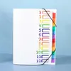 Carpeta de Acordeón Clasificadora Arcoíris de 12 Páginas Nueva Transfronteriza Carpeta de Almacenamiento de Documentos de Oficina Carpeta de Acordeón con Cuerda de PP Venta al por Mayor