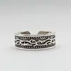 Anillo de Espina Plateada Chiba Tai para Hombre, Anillo Abierto Ajustable, Diseño de Moda, Estilo Retro de Nicho, Anillo Versátil Único