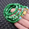 Pulsera de Cuentas Redondas de Jade Verde Jade Dragón Verde Seco Pulsera de 108 Pulsera de Jade Pulsera de Cuentas Redondas Pulsera de Jade