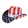 Sombrero Vaquero Occidental Popular Transfronterizo, Sombrero de Paja de Ala Ancha Unisex, Sombrero de Protección Solar, Sombrero para Actuación de Fiesta del Día de la Independencia