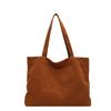 Bolso de hombro de lona de color sólido de gran capacidad de estilo japonés, bolso de mano de lona lavada Rui Camp, bolso de clase para estudiantes universitarias.