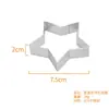 En Stock Anillo Perforado de Acero Inoxidable 430 Forma de Estrella para Tarta Anillo de Mousse Francés Anillo para Tarta de Queso Molde de Estrella de Cinco Puntas para Hornear