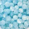 Contas de Resina para Pintura a Óleo Banhadas a Ouro de 8mm com Furos Retos, Contas Redondas Degradê para Materiais de Colar e Pulseira DIY, Contas Soltas Artesanais DIY