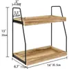 Estante Organizador de Suministros de Condimentos para Cocina Hogar Escritorio Cosméticos Artículos de Tocador Doble Capa Madera Almacenamiento Personalizable