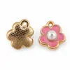 Pingente de Flor de Esmalte Exquisito para Pulseira Colar Acessórios de Joias Podem Misturar Lote Venda Direta de Fábrica Transfronteiriço