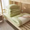 Juego de Tres Piezas para Cama de Dormitorio de Estudiante Universitario, Algodón Puro, Sábanas para Litera de Dormitorio, Funda de Edredón, Juego de Cama Seis