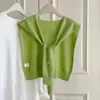 Elegante chal de punto, estilo coreano, nueva prenda exterior de primavera y otoño para mujer, chal de color liso, chal versátil de lana tejida, al por mayor