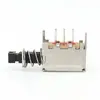 Interruptor de botón autoenclavable PS-12E05 de una sola fila 3 patas 2 patas fijas botón amplificador de audio botón de llave recta