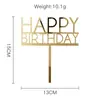 Tarjeta acrílica de feliz cumpleaños transfronteriza happybirthday cumpleaños fiesta de cumpleaños decoración para hornear pasteles