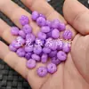Contas de jade de abóbora verde secas, contas soltas, padrões florais azul-esverdeados, fechos de jade de cabaça da sorte violeta, contas separadoras, contas para acessórios de joias