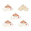Pendente de Nuvem Arco-Íris de Liga Metálica com Gotejamento de Óleo Desenho Animado Fofo para Pulseira Colar Chaveiro Pingente de Bolsa DIY W775