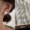 Aretes de Perlas Rosas y Blancas para Mujer, Diseño de Lujo Ligero con un Toque de Alta Gama, Aretes de Estilo Único, Aretes de Aguja de Plata S925 al por Mayor