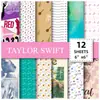 Precio Fijo12 Hojas/Paquete Papel Temático de Taylor, Cantante Taylor Swift Compra Directa Transfronteriza Papel