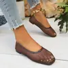 Malla elástica hueca, transpirable y cómoda, slip-on de suela plana, orientado a la exportación, talla grande, transfronterizo, casual, zapatos de pescador ligeros