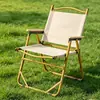 Silla Kermit, silla de camping portátil, silla de aleación de aluminio engrosada, silla de ocio para pesca al aire libre con respaldo, silla plegable para exteriores