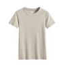 Camiseta Feminina Japonesa Manga Curta Gola Careca Lisa Base Casual Versátil Emagrecedora para o Dia a Dia