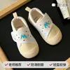 Zapatos de lona para niños, zapatos blancos para niños, estilo de verano para niñas, zapatos casuales de suela suave sin cordones para bebés de preescolar