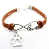Moda transfronteriza de Amazon pulsera de cuerda de terciopelo de garra de perro de 8 palabras amorosa pulsera hecha a mano venta directa de fábrica al por mayor