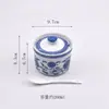 Olla de Cerámica Blanca Pura para Salsas, Vinagrera, Aceitera, Jarra Creativa para Chiles, Salsa de Soja, Botella para Condimentos, Frasco para Condimentos, Botella de Aceite para Hoteles y Restaurantes