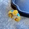 Anillo para Hombres Mayores Apertura Ajustable Estilo de Corte para Mujeres Diseño Retro de Nicho Marca de Moda Anillo de Estilo Frío Dedo Índice