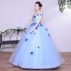 Vestido de Noche de Alta Gama 2026 Nuevo Modelo Atuendo para Actuación en Solitario Traje de Examen para Estudiantes de Canto Vestido Tutú Colorido de Tul para Anfitriona de Reunión Anual para Mujer