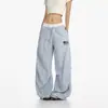 Calça Casual Xadrez Estilo Coreano com Cordão, Perna Larga, para Mulheres, Verão 2026, Cintura Alta, Emagrecimento, Solta, Versátil, Caimento Relaxado, Comprimento Total