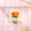 Mini paisagem criativa simulação pequeno vaso de flores, acessórios de decoração DIY para casa de bonecas, mini ornamentos de mesa em miniatura
