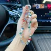 Novo Chaveiro Pingente com Contas de Cristal Corrente para Pendurar no Pulso Pulseira Cordão Cordão de Mão Acessórios para Pendurar na Bolsa Chaveiro de Carro