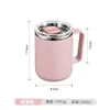 Caneca Aço Inoxidável 304 Copo de Café Portátil com Tampa Copo Selado Copo Doméstico para Beber Copo Isolado para Escritório