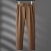 Pantalones casuales de negocios para hombre, primavera y verano 2024, modernos, ajustados, de seda de leche, elásticos y rectos, combinables