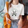 Camiseta de Algodão de Manga Curta para Mulheres no Verão Estilo Coreano Solta Gola Redonda Estampada Fashion Versátil Estilo Harajuku Tops Roupas Femininas Plus Size