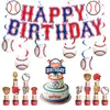Decorações de Festa de Aniversário Temáticas de Baseball da Amazon, Conjunto de Presente para Primeiro Aniversário, Guardanapos de Papel, Copos de Papel, Bandeirinhas de Puxar, Banners