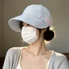 Chapéu de Palha de Aba Larga para Mulheres, Novo Chapéu de Sol de Verão para Uso Externo, Chapéu de Pescador Dobrável de Aba Grande, Chapéu Bucket