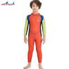 Traje de buceo para niños nuevo al por mayor de 2.5MM, traje de baño de una pieza de manga larga, cálido, protección solar, para esnórquel, aguas termales, surf
