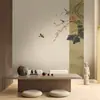 Nuevo estilo chino flor y pájaro concepto artístico elegante mural película y televisión Pared Fondo de TV papel tapiz papel tapiz sala de estar sofá mesita de noche pared tela