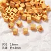 Plata de Ley S925 Chapada en Oro de 24k Cuentas Redondas de 3 mm Cuentas Doradas Cuentas Pequeñas Hecho a Mano DIY Cuentas de Conservación de Color Accesorios para Pulseras