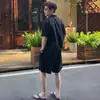 Conjunto de Manga Corta de Moda Estilo Old Money para Hombre Tencel Lyocell Verano Fresco Holgado Tallas Grandes Camisa POLO con un Conjunto