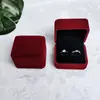 Caja para Anillos de Boda Ceremonia Collar Tienda de Oro Empaque Propuesta de Boda Joyería Caja para Anillos Caja Individual de Almacenamiento