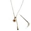 Collar colgante de girasol con ojo de tigre vintage de Melard, una cadena para suéter elegante y con estilo con un toque de lujo y sofisticación