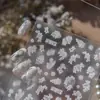 Adesivos de Unha com Glitter DIY Estilo Exquisito Adesivos de Unha Renda Branca Retrô Adesivos de Unha Estilos Mistos Unhas Usáveis