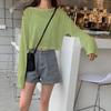 Camiseta de Primavera Fina de Manga Larga para Mujer Nueva Estudiante Coreana Top Holgado para Mujer Verano Ropa Protectora del Sol para Mujer Verano Corto